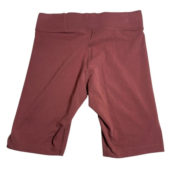 Nike Essential 7” Bike Shorts Brown Size Small Swoosh Logo Stretch Athletic - Picture 3 of 4